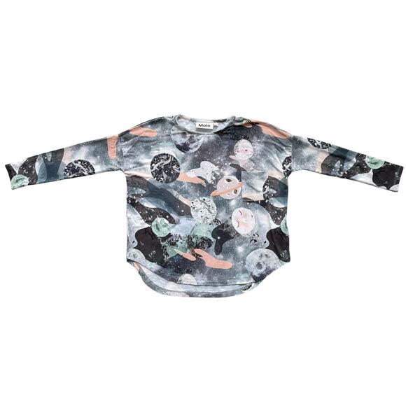 Molo Space Themed Long Sleeve Pocket Top Size 116(6y) - Picture 1 of 5
